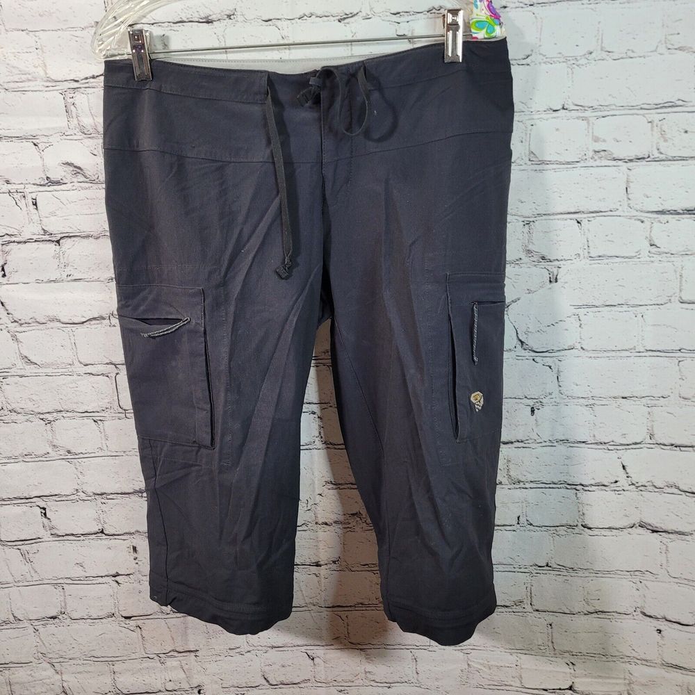 Mountain Hardwear Capri Pants Womens 8 Gray Excellent‎ Hiking Cargo OL2545
